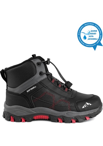 Alfa Erkek Çocuk Outdoor Bot Siyah - Kırmızı