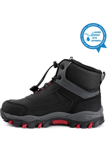 Alfa Erkek Çocuk Outdoor Bot Siyah - Kırmızı