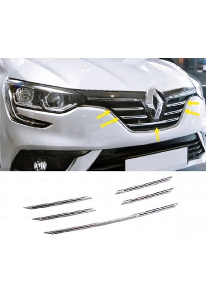 Renault Megane 4 Krom Ön Panjur 5 Parça 2015-2020 Paslanmaz Çelik fiyatları