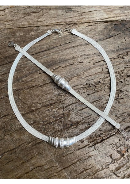 925 Ayar Gümüş Kadın 3 Sıra Taşlı Set Takımı 0836