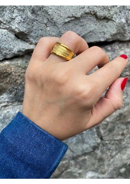 Kadın Gümüş Trabzon Hasır Yüzük2