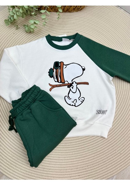 Snoopy Baskılı Parça Renkli Erkek Takım