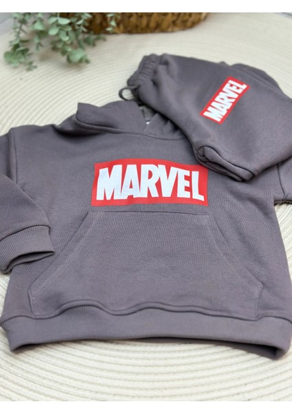 Marvel Karakter Mini All Baskılı Kapişonlu Takım