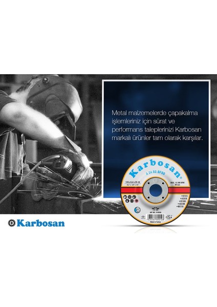 125 x 6.4 Metal Taşlama Taşı 10 Adet fiyatları