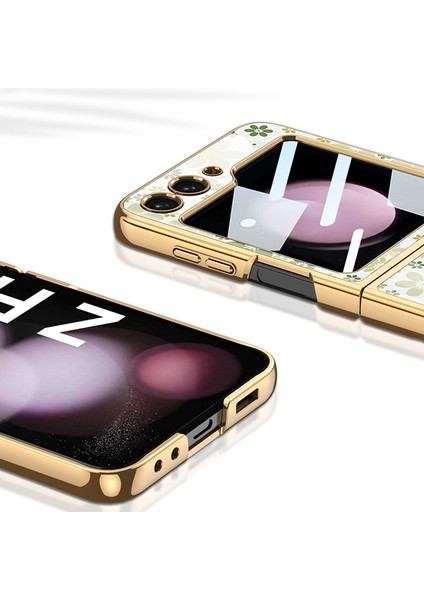Samsung Galaxy Z Flip5 5g Sert Pc Telefon Kapağı Dahili Temperli Cam Film (Yurt Dışından) fırsatları