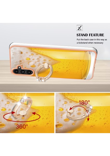 Samsung Galaxy A14 Telefon Kılıfı Elektrokaplama Kickstand Cover (Yurt Dışından) fırsatları