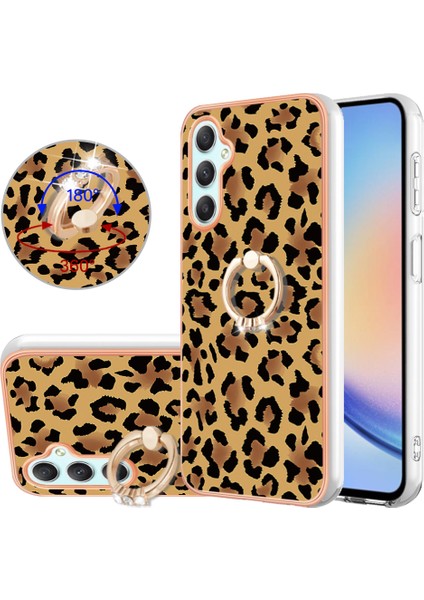 Samsung Galaxy A25 5g / A24 4g Kickstand Telefon Kılıfı Elektraplatma Tpu Kapağı (Yurt Dışından)