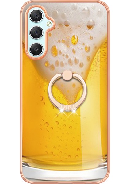 Samsung Galaxy A25 5g / A24 4g Kickstand Telefon Kılıfı Elektraplatma Tpu Kapağı (Yurt Dışından)