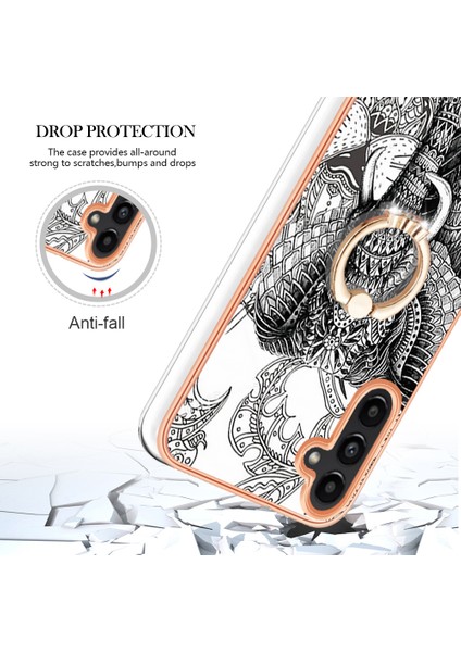 Samsung Galaxy A13 5g / A04S 4g / M13 5g, Tpu Imd Elektrokaplatma Kılıfı Kickstand Telefon Kapağı (Yurt Dışından)