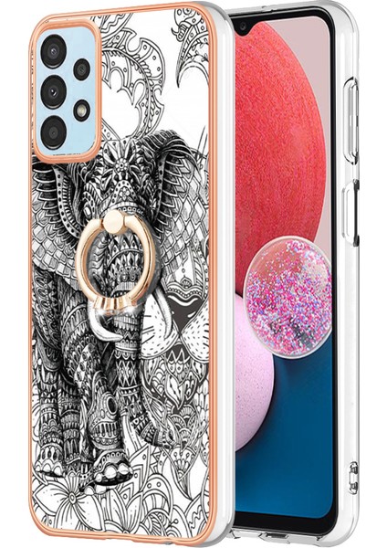 Samsung Galaxy A13 4g Elektrokaplatma Kickstand Tpu Case Telefon Kapağı (Yurt Dışından)