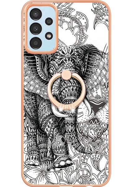 Samsung Galaxy A13 4g Elektrokaplatma Kickstand Tpu Case Telefon Kapağı (Yurt Dışından)