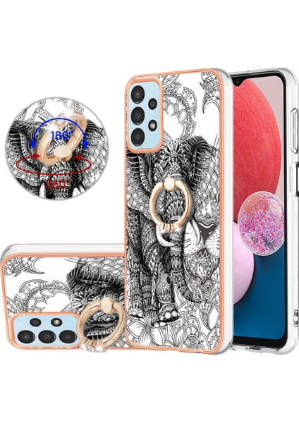 Samsung Galaxy A13 4g Elektrokaplatma Kickstand Tpu Case Telefon Kapağı (Yurt Dışından)