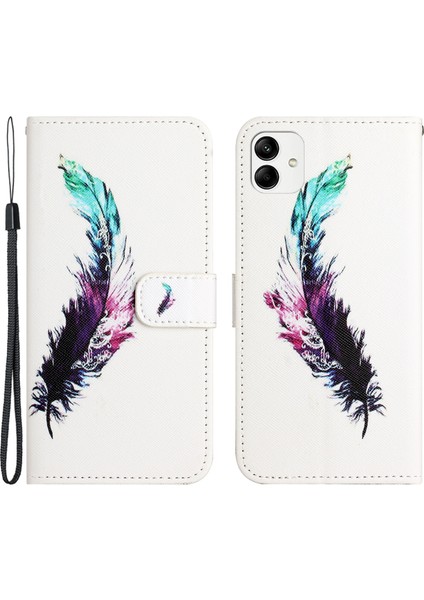 Samsung Galaxy A05 4g Kılıf Koruyucu Cüzdan Telefon Kılıfı Deri Kapak Kılıfı Kayışlı (Yurt Dışından)