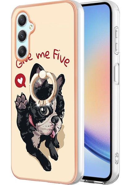Samsung Galaxy A25 5g / A24 4g Kickstand Telefon Kılıfı Elektraplatma Tpu Kapağı (Yurt Dışından)