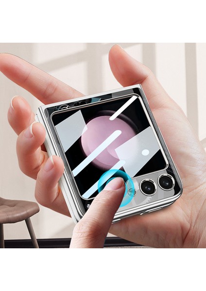 Samsung Galaxy Z Flip5 5g Anti-Drop Telefon Kabuğu Sert Pc Kılıfı Dahili Temperli Cam Film (Yurt Dışından) fiyatları