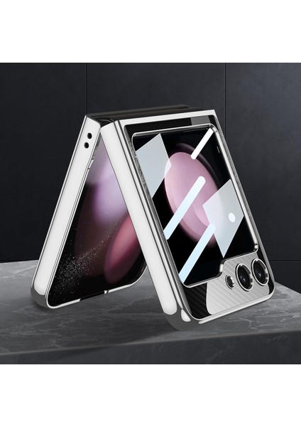 Samsung Galaxy Z Flip5 5g Anti-Drop Telefon Kabuğu Sert Pc Kılıfı Dahili Temperli Cam Film (Yurt Dışından) modelleri