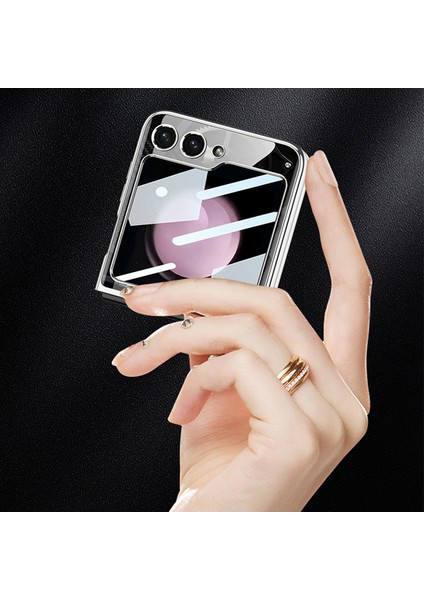 Samsung Galaxy Z Flip5 5g Anti-Drop Telefon Kabuğu Sert Pc Kılıfı Dahili Temperli Cam Film (Yurt Dışından) fırsatları