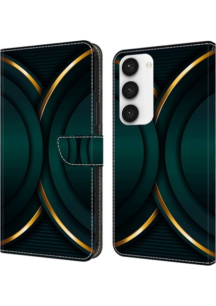 Samsung Galaxy S23 Fe Cüzdan Deri Telefon Kılıfı 3D Telefon Stand Kapağı (Yurt Dışından)