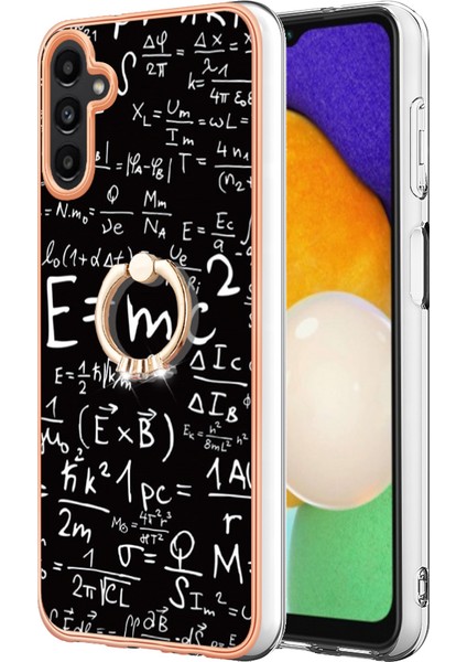 Samsung Galaxy A13 5g / A04S 4g / M13 5g, Tpu Imd Elektrokaplatma Kılıfı Kickstand Telefon Kapağı (Yurt Dışından)
