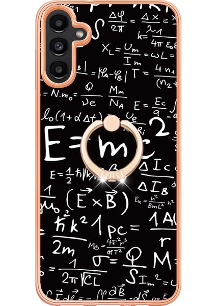 Samsung Galaxy A13 5g / A04S 4g / M13 5g, Tpu Imd Elektrokaplatma Kılıfı Kickstand Telefon Kapağı (Yurt Dışından)