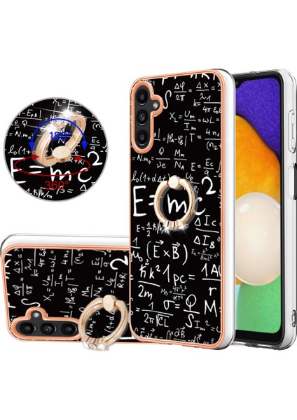Samsung Galaxy A13 5g / A04S 4g / M13 5g, Tpu Imd Elektrokaplatma Kılıfı Kickstand Telefon Kapağı (Yurt Dışından)
