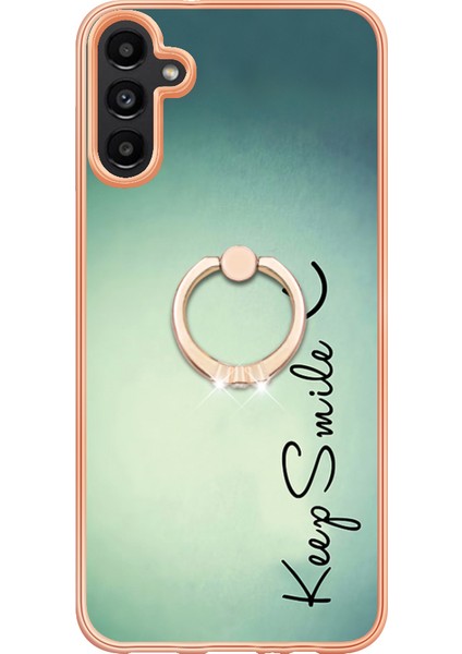 Samsung Galaxy A13 5g / A04S 4g / M13 5g, Tpu Imd Elektrokaplatma Kılıfı Kickstand Telefon Kapağı (Yurt Dışından)