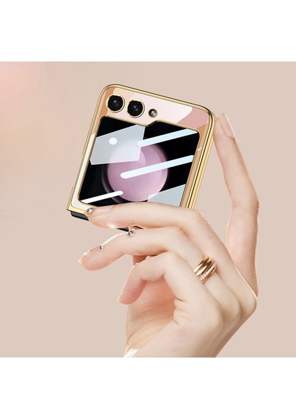 Samsung Galaxy Z Flip5 5g Sert Pc Telefon Kılıfı Yerleşik Temperli Cam Film (Yurt Dışından) modelleri