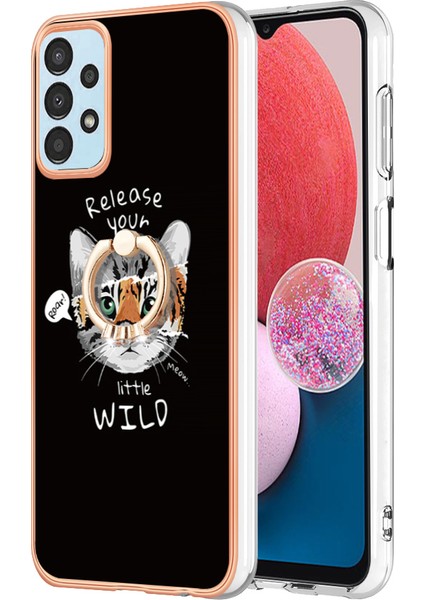 Samsung Galaxy A33 5g Tpu Telefon Kapağı Kickstand ile Elektraplatma Kılıfı (Yurt Dışından)