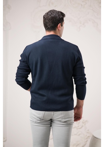 Regular Fit Torba Cepli Çizgili Düğmeli Erkek Triko Hırka fırsatları