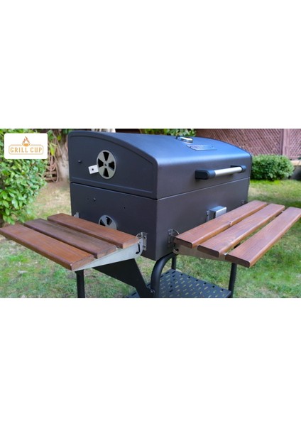 075 cm Profesyonel Barbekü Mangal Mat Elagan Gri indirimleri