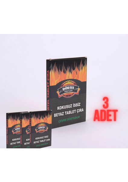 Beyaz Çıra Tutuşturucu Mangal Barbekü 3 Adet