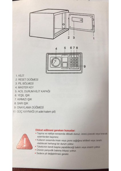 Şifreli Para Kasası Küçük Siyah T17E (17X23X17) fiyatları