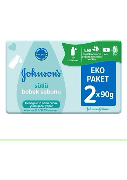 Johnson's Baby Sütlü Sabun  2 x 90 G Paket