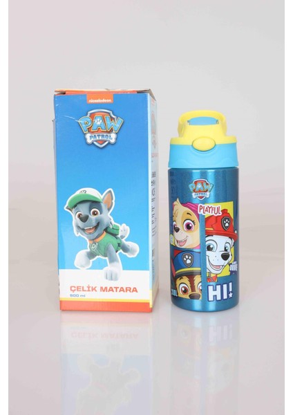 Lisanslı Paw Patrol Çelik Matara 500 ml