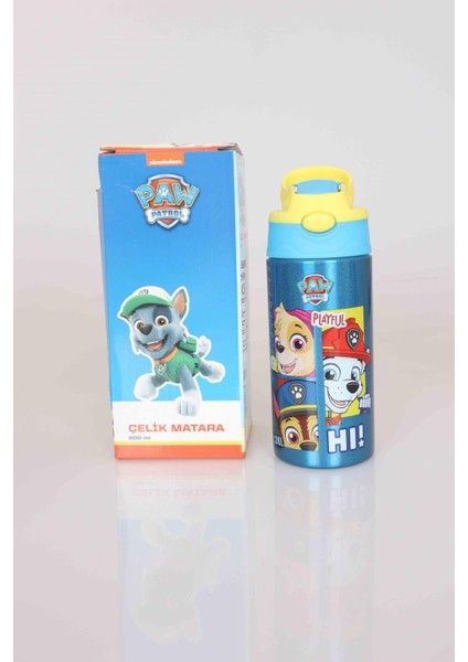 Lisanslı Paw Patrol Çelik Matara 500 ml