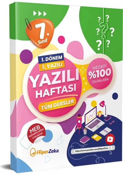 Hiper Zeka Yayınları 7. Sınıf Yazılı Haftası Tüm Dersler 1. Dönem 1. Yazılı Deneme