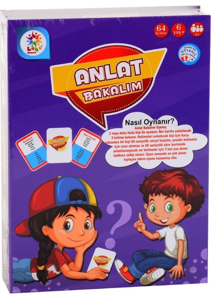 Anlat Bakalım Eğitici Eğlenceli Oyun Kartları 64 Parça