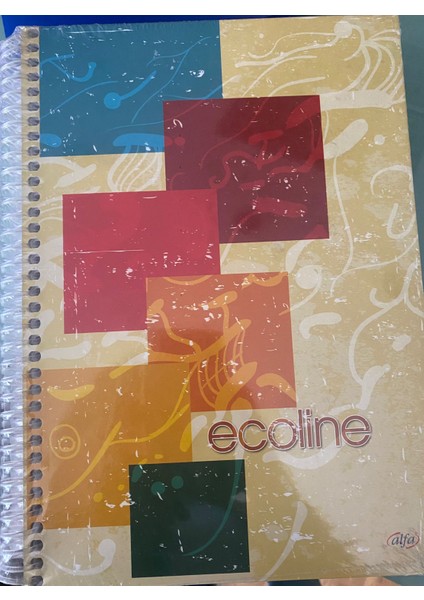 160 Yp Çizgili Spiralli Sert Kapak Alfa Ecoline A-4 Defter