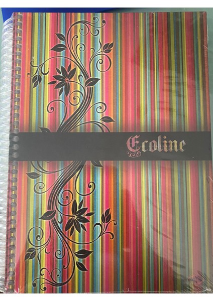 160 Yp Çizgili Spiralli Sert Kapak Alfa Ecoline A-4 Defter