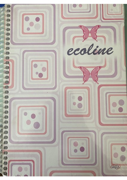 160 Yp Çizgili Spiralli Sert Kapak Alfa Ecoline A-4 Defter