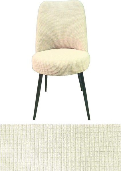 6 Adet Likralı Pitikare Desen Retro Oval Sandalye Kılıfı. Küçük Oval Sandalye Kılıfı