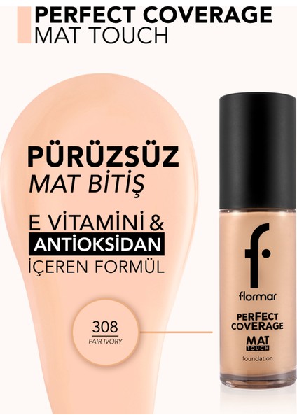 Mat Touch E Vitamini İçeren Yüksek Pigmentli & Mat Bitişli Fondöten modelleri