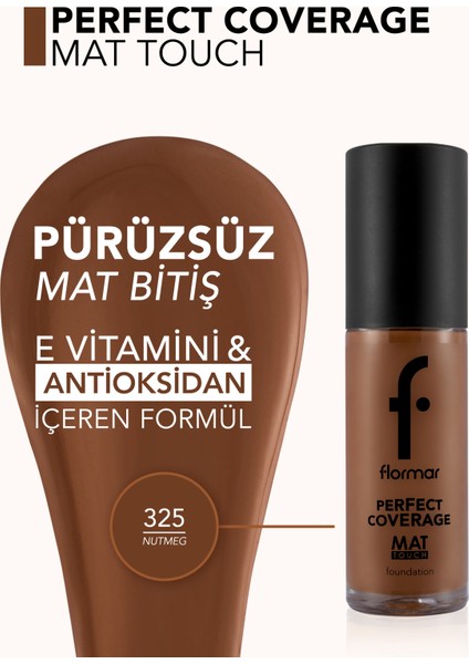 Mat Touch E Vitamini İçeren Yüksek Pigmentli & Mat Bitişli Fondöten modelleri