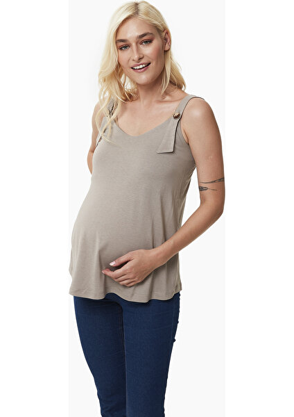 Style The Bump Emery Düğme Detaylı Atlet