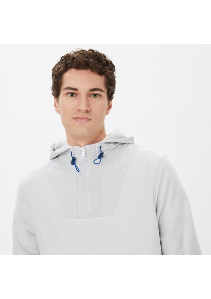 Nautıca Erkek Gri Standart Fıt Kapüşonlu Sweatshırt K37194T.0GV
