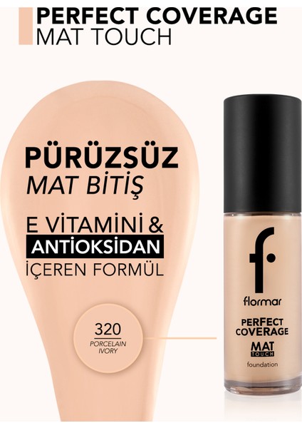 Mat Touch E Vitamini Içeren Yüksek Pigmentli & Mat Bitişli Fondöten modelleri