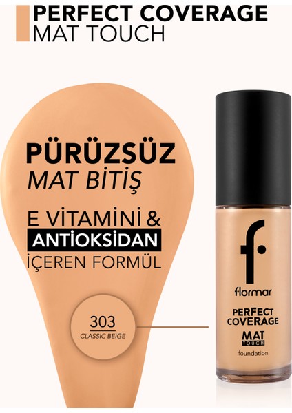 Mat Touch E Vitamini Içeren Yüksek Pigmentli & Mat Bitişli Fondöten modelleri