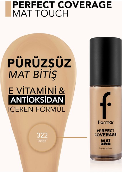 Mat Touch E Vitamini Içeren Yüksek Pigmentli & Mat Bitişli Fondöten modelleri