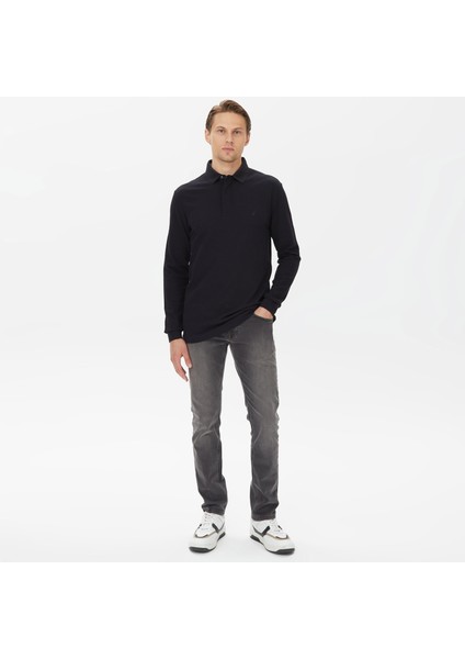 Nautıca Erkek Siyah Slım Fıt Uzun Kollu Desenli Polo K37015T.0TB modelleri