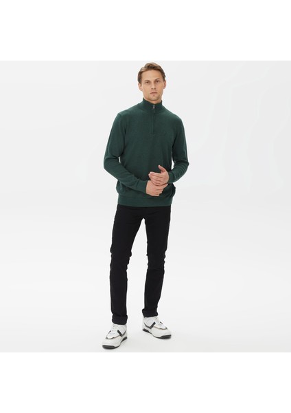 Nautıca Erkek Yeşil Standart Fıt Dik Yakalı Uzun Kollu Triko S37104T.3PB modelleri